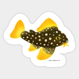 Golden Nugget Pleco Fish Sticker